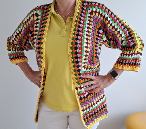 Long cardigan kunterbunt gr - long,