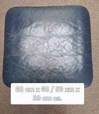 Rolf Benz Hocker, Leder, Blau, passt zum Rolf Benz Sessel 3100