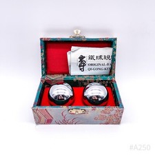Vintage Qigong Meditationskugeln Chinesische Klangkugeln mit Original-Schatulle