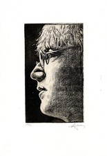Andreas Noßmann - "Imagine - John Lennon" (Radierung 2020)
