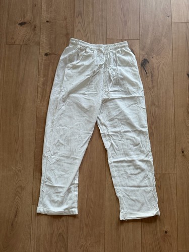 Weiße damen leinenhose - leinenhose, –