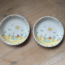 2 x Thomas Porzellan Geschirr Kindergeschirr Suppenteller Elefantenreise Teller 