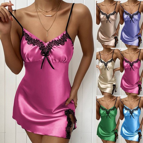 Sexy damen nachtwäsche satin - damen,