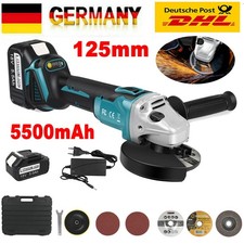 125mm Akku Winkelschleifer Trennschleifer Schleifmaschine Flex mit Akku / Koffer