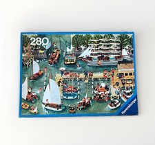 Ali Mitgutsch Puzzle Yachthafen Hafen 1972 Hafen 280 Teile 70er Ravensburger