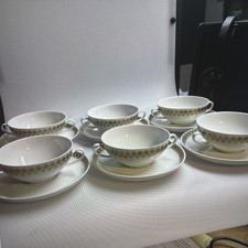 Fürstenberg Suppenservice Service 6 Personen Galerie Goldbordüre 02826 12 tlg. 