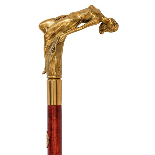 Spazierstock bronzeskulptur - spazierstock,