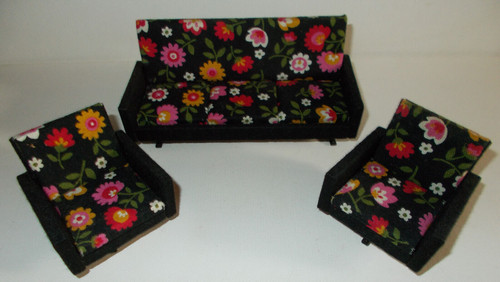 Puppenstube textil sofa 2 - sofa,