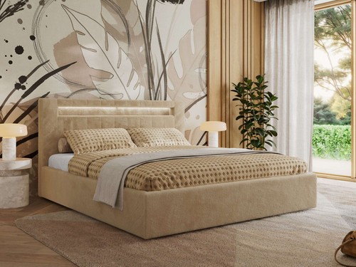 Doppelbett polsterbett gold - doppelbett,