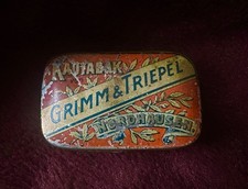 Kautabak Grimm & Triepel um 1910 Blechdose Nordhausen Kautabaktopf Kautabakdose