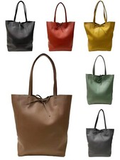 Ledertasche Shopper XL Schultertasche Bag aus echtes Leder made in Italy Tasche