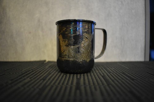 Tasse mit ohrenhenkel silber - tasse,