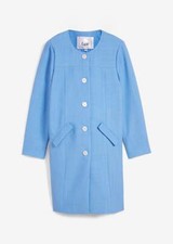 Umstandsmantel aus Boucle Gr. 36 Babyblau Damen Umstands-Mantel Jacke Coat Neu