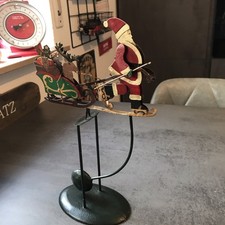 Antike Weihnachtswippe Nikolaus mit Schlitten Weihnachten