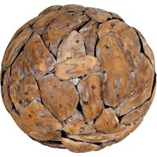 Gartenkugel Deko Teak Holz