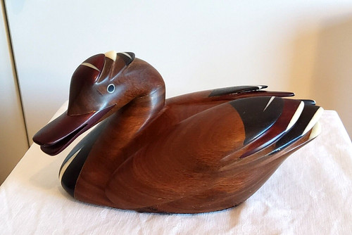 Vintage hartholz ente - hartholz,