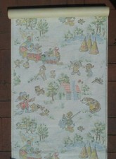  50er Jahre Tapete, Kinder zimmer, marburgtapete, Micky Maus, Donald, Bambi