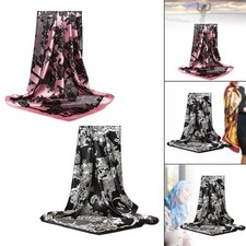 Quadratischer Schal für Damen, Satin Kopftücher, Weiche, Leichte, Elegante