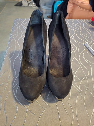 Pumps velourleder - gr.,