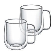 Thermogläser Doppelwandig Thermotasse Thermobecher Set 2 Stück Thermoglas 250 ml