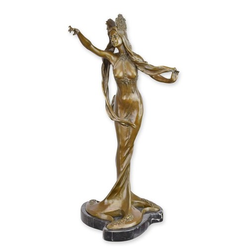 Jugendstil-Bronzefigur