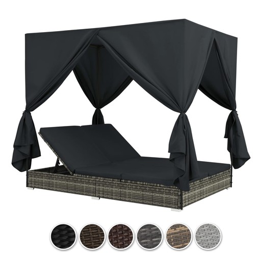 Poly rattan doppelliege mit - poly,