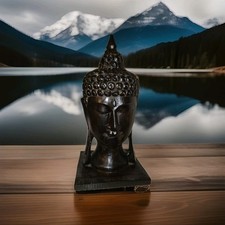 Handgemacht holz buddha - buddha, kopf