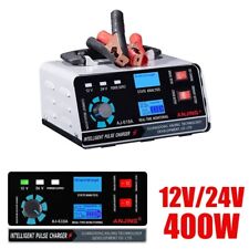 12V/24V 400W Heavy Duty Smart Autobatterie Ladegerät Automatische Impulsreparatur Riesel