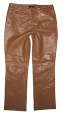 - APART - Damen- LEDERHOSE ohne Po- Taschen  cognac- braun aus GLATTLEDER Gr. 42