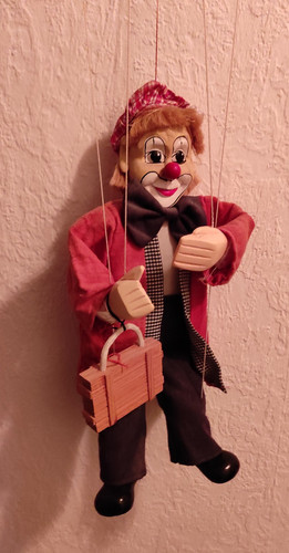 Marionette clown - marionette, /