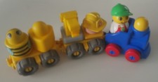 TOP: Lego DUPLO PRIMO ZUG BAUSTELLE! Lok  Anhänger Figur Rasselstein!  8Teile!