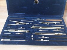 Vintage E.O Richter & C.o Präcision Zirkelkasten Cartesius C  