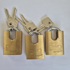 3er Set Burg Wächter Magno 400 CS 40 Messing Vorhängeschloss neu ohne OVP