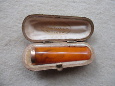 Zigarettenspitze Caron-Vandeputte Paris Bernstein 750 Gold Adlerkopf Orig.Etui