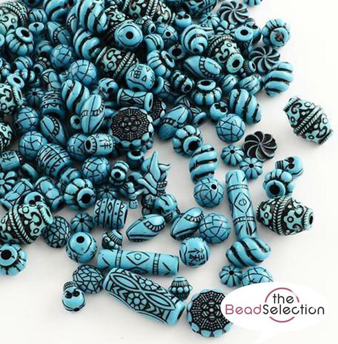 30gm acryl perlen mix cyan - 30gm,