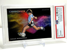 Diego Maradona Black Color Blast PSA 10 Panini Obsidian 2023-24