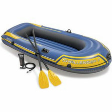 Intex - Bootset -Challenger 2 Schlauchboot Boot Luftpumpe 2 Paddel bis 170 kg