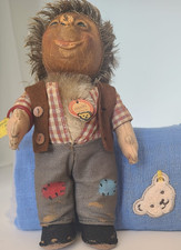 Steiff schöner Igel Mecki 717 B 50er 17cm  farbenfroh Gummikopf mittel porös KFS