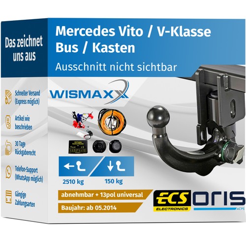 Anhängerkupplung für vito - mb,