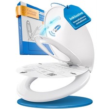 LOBENSWERK WC Sitz mit Absenkautomatik Toilettendeckel Klodeckel Klobrille Weiß