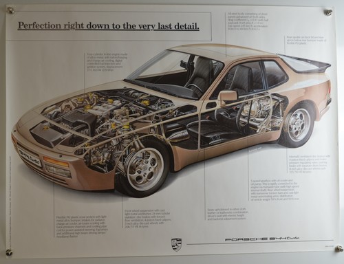 Plakat poster porsche 944 - plakat,
