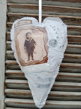 Deko Herz STOFFHERZ  Shabby
