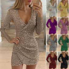 Damen Sexy Pailletten Glitzer