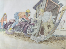 Original Zeichnung Karikatur