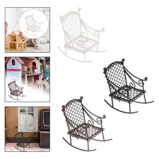 Miniatur Schaukelstuhl für Puppenhausmöbel, Kleines Modell für Feengarten