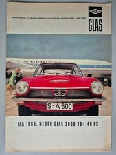 Seltene Kunden-Zeitschrift "Glas Nachrichten"  #3 1965 2600 V8 1700 Limousine/GT