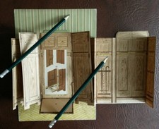 Schrank Modell Möbel Tischler Schreiner Zimmermann Holz Pappe Bastelbogen antik