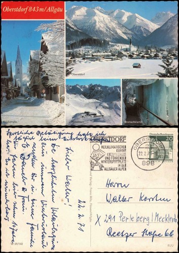 Ansichtskarte oberstdorf - ansichtskarte,