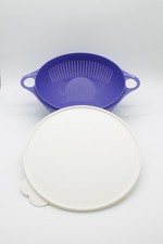 Tupperware Sieb Maxima Blau inkl Deckel 26cm Nudelsieb Salatsieb Abtropfsieb