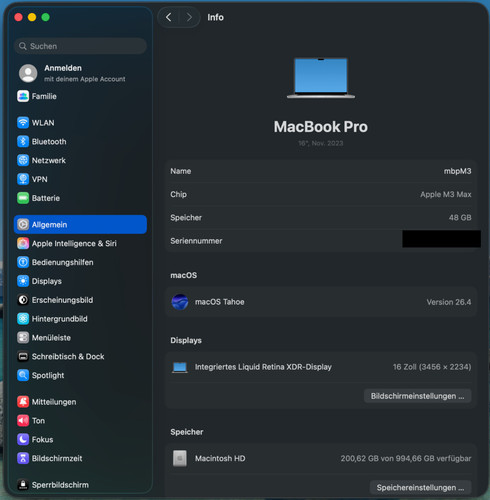 Macbook pro zoll max - 16,